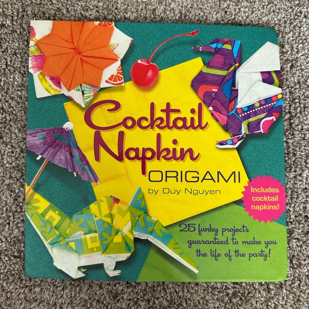 Cocktail Napkin Origami Book by Duy Nguyen